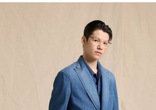 [CULTUM] Lyocell Denim Double-Breasted Blazer