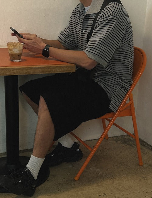 Field Stripe Short Sleeve Polo Shirt (4 colors)