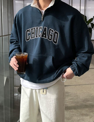 CHICAGO Half-zip Sweatshirt (5 colors)
