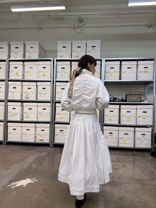 NEVERSEEZ Cropped Ribbed Flight Jacket