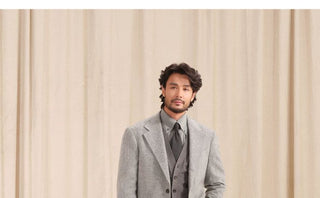 [CULTUM] Merino Wool Blend Herringbone Suit