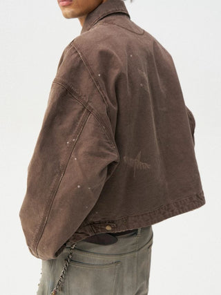 [Monterest] Washed Distressed Canvas Work Jacket