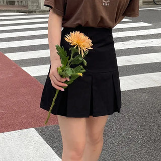 Pleated mini skirt