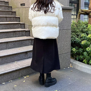 Wool A-line skirt