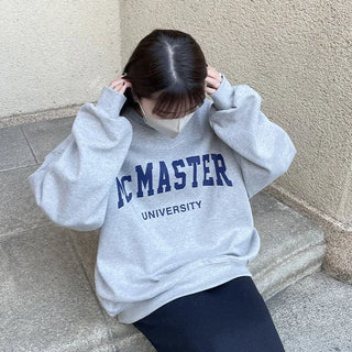 Fleece-lined printed sweatshirt