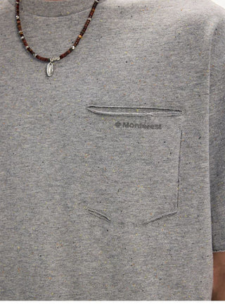 [Monterest] Speckled Yarn Workwear Pocket Tee