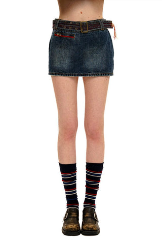 [Moromoro2] Washed Denim Fringe  Collection