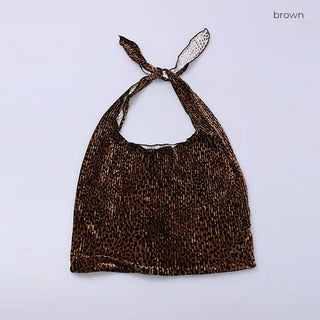 Leopard velvet bag