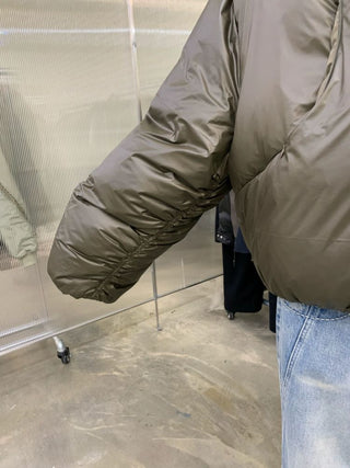 [NEVERSEEZ] Cropped Puffer Down Jacket