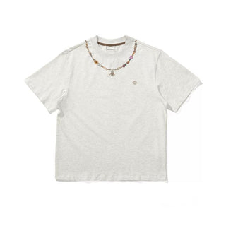 [Monterest] Necklace Print Embroidered Relaxed Tee