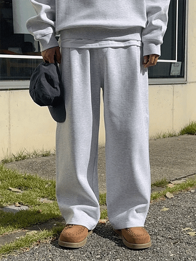 One Mile Supima Double-Layered Real Wide Pants
