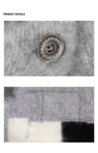 MASONPRINCE Wool Blend Checkered Sweater