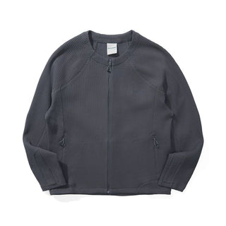 [Monterest] Waffle Knit Zip-Up Cardigan Jacket
