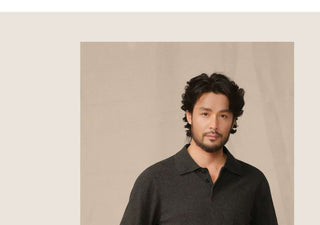 [CULTUM] Cashmere Blend Polo Knit Sweater