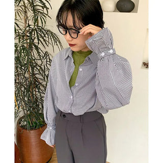 Cuff Point Striped Shirt