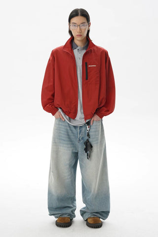 [MASONPRINCE] Lightweight Nylon Stand Collar Jacket