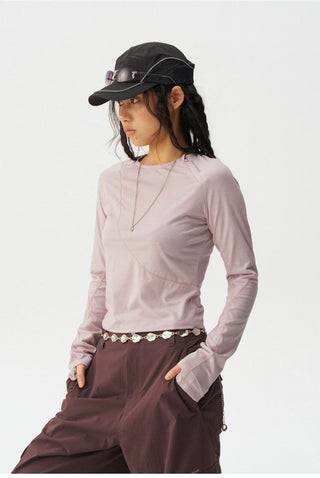 [Monterest] Slim Fit Panel Long Sleeve T-Shirt