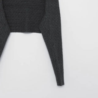 Cable cardigan & sleeveless knit set
