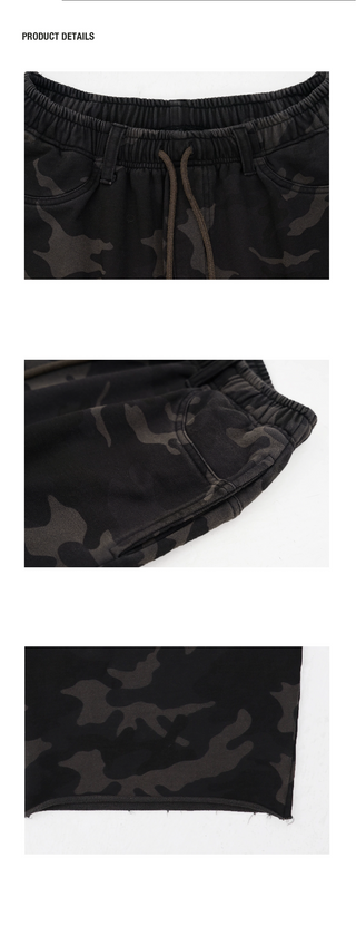 [MASONPRINCE] Camouflage Cropped Sweatpants