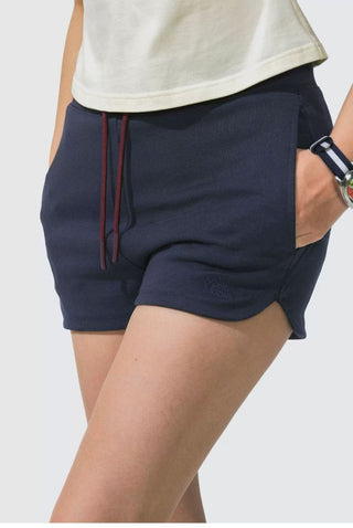 [Monterest] Drawstring Logo Embroidered Sweat Shorts