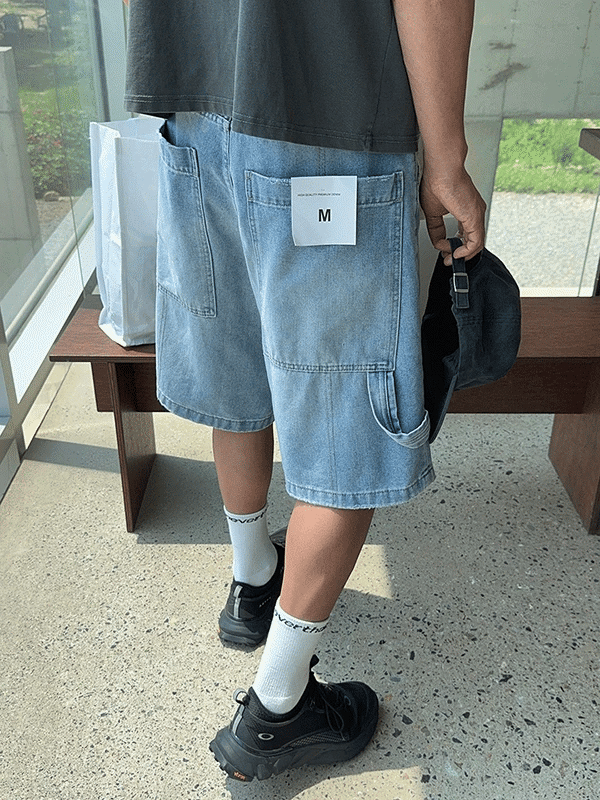 Monk Bermuda Carpenter Denim Shorts