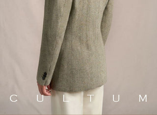 [CULTUM] Heavyweight Wool Herringbone Blazer