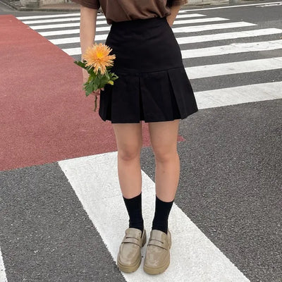 Pleated mini skirt