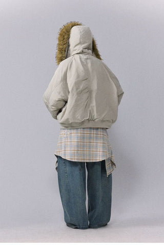 [Monterest] N2B Hooded Down Jacket with Fur Trim