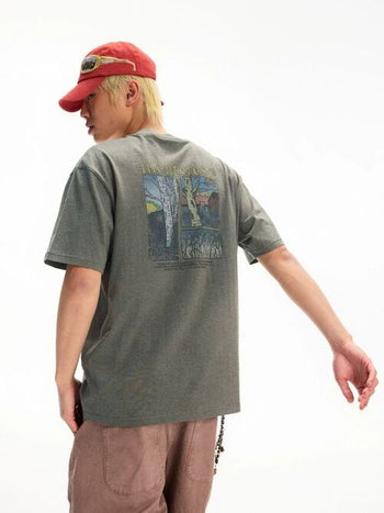 [Monterest] Washed Forest Print Relaxed Fit Tee