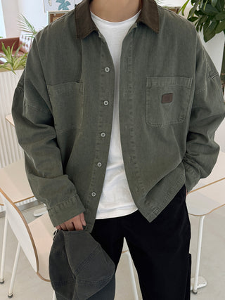 Slow Pigment Crop Work Shirt