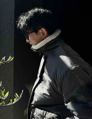 Roy Collar Padded Shearling Jacket (3 colors)