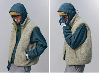 [Monterest] Reversible Fleece Stand Collar Vest