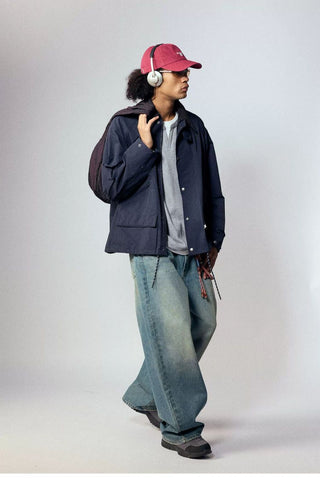 [Monterest] Corduroy Collar Multi-Pocket Field Jacket