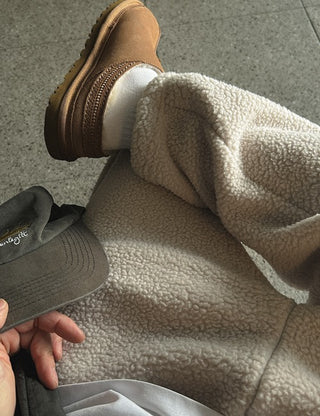 Thick Sheepskin Fleece Elastic Pants (3 colors)