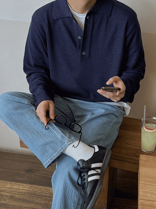 Uno Boucle Collar Knit