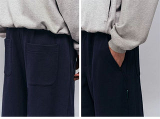 [Monterest] Relaxed Fit Drawstring Knit Sweatpants