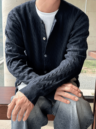 Morel Cable Knit Round Cardigan