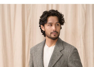 [CULTUM] Wool Blend Herringbone Blazer