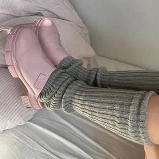 Knitted warmer socks