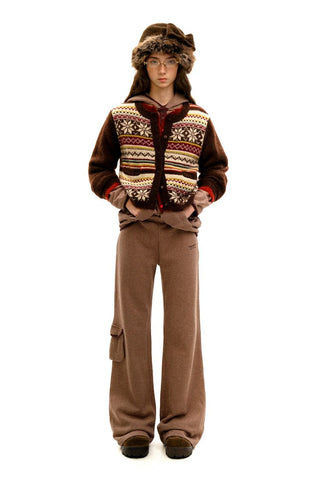 [Moromoro2] Fair Isle Mohair Blend Cardigan