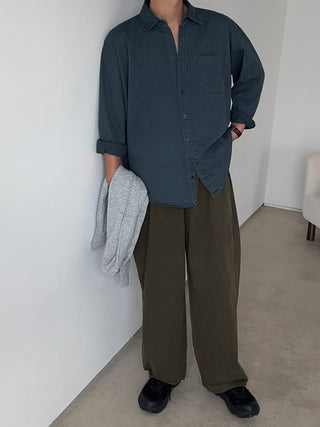 Haze Aging Fade Washed Shirt