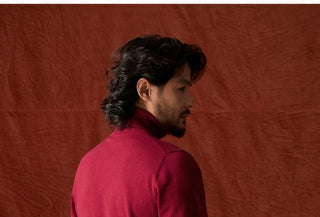 [CULTUM] Cotton Cashmere Blend Turtleneck Sweater