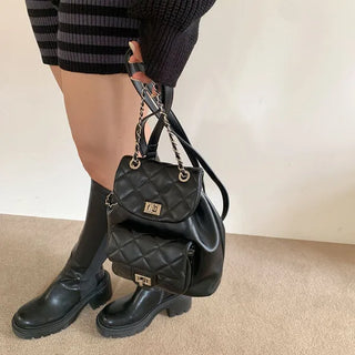 Quilted Chain Mini Backpack
