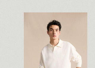 [CULTUM] Relaxed Fit Cotton Knit Polo Sweater