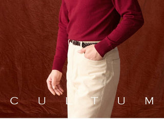 [CULTUM] Cotton Cashmere Blend Turtleneck Sweater