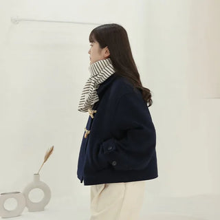 Wool double duffel coat