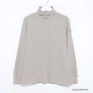 Striped turtleneck sweatshirt