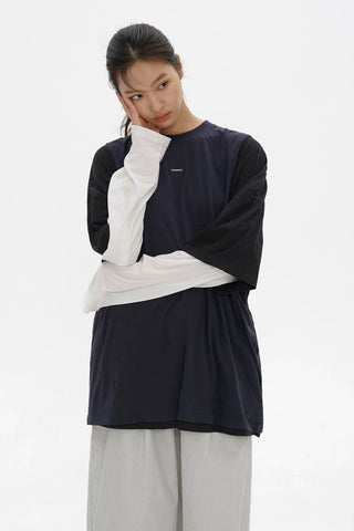 [MASONPRINCE] Lightweight 3-Piece Layered Long Sleeve Tee