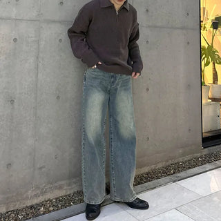 Tinted Washed Denim Pants