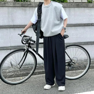 Pintuck Wide Banding Pants